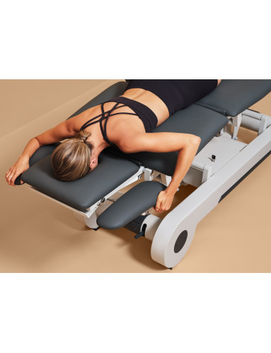 Table de massage électrique 4 plans têtière pro/déclive avec accoudoirs de tête - N'RUN4 - Naggura