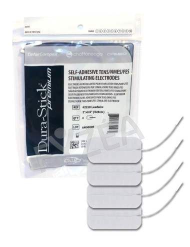 Electrodes à fil - Dura-Stick® Premium rectangulaires 50x89 mm - sachet de 4